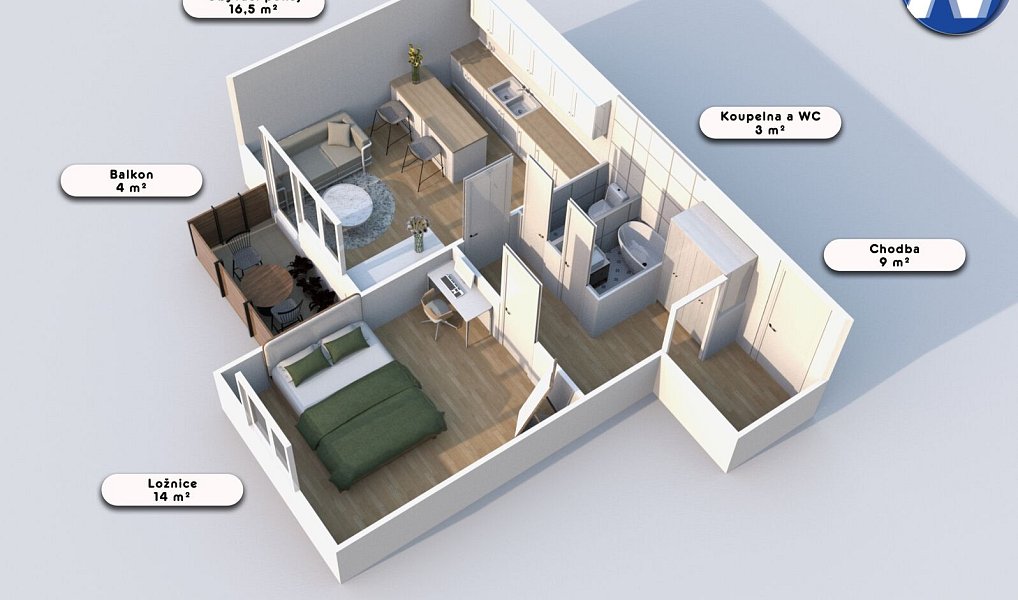 Prodej bytu 2+kk 42 m², Písek – náhled fotky 18