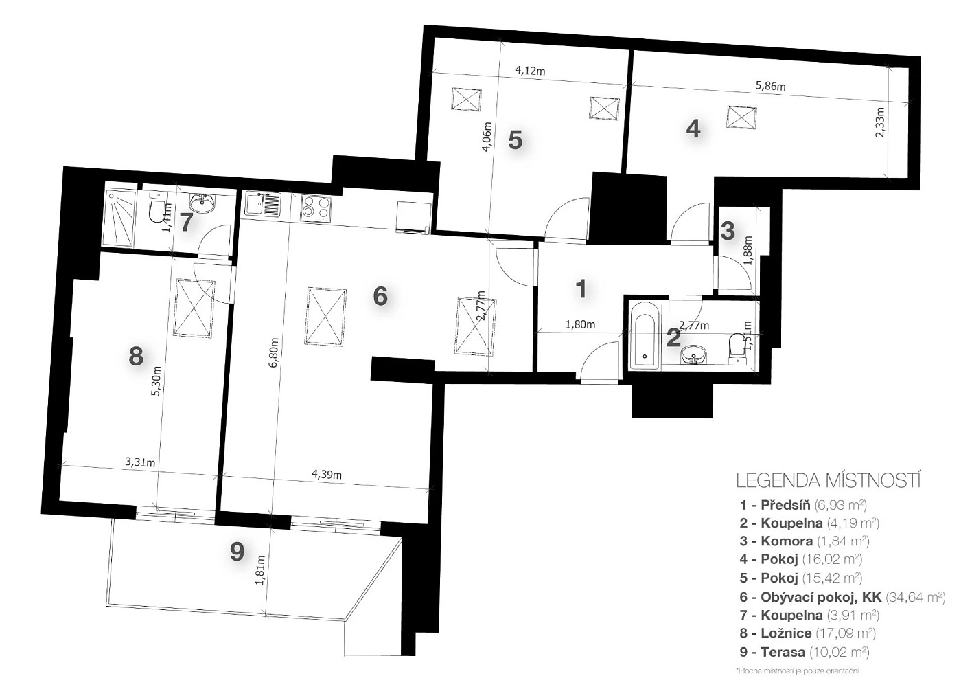Prodej bytu 4+kk 110 m² – fotografie 3