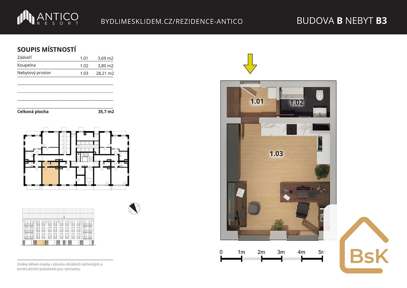 Prodej bytu 1+kk 36 m² — photo 2