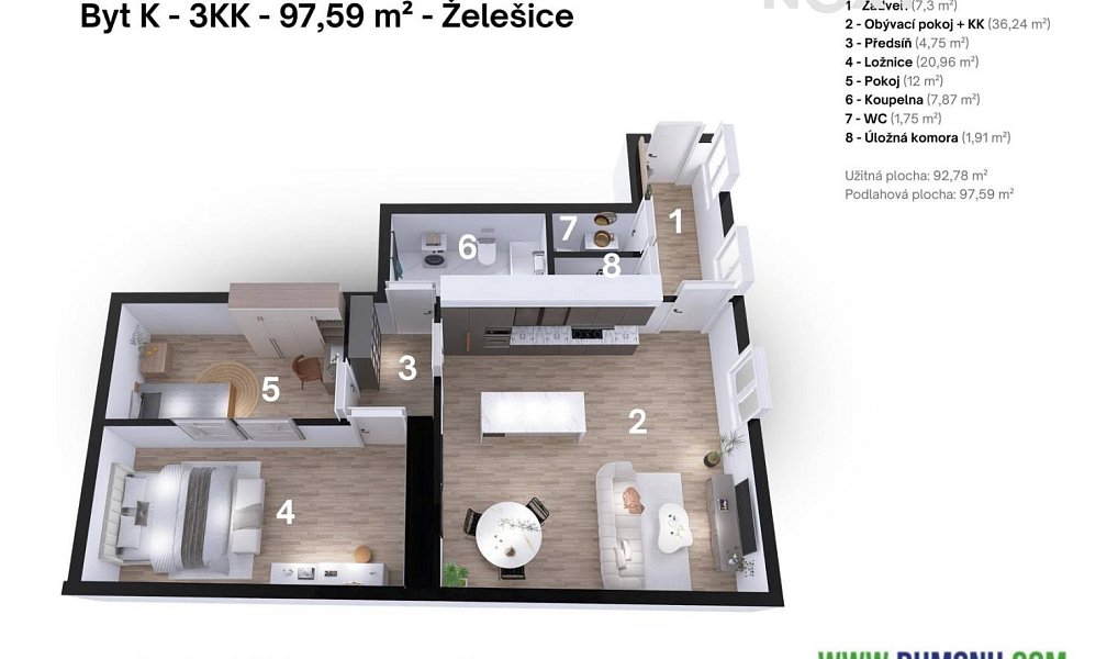 Prodej bytu 3+kk 97 m², Želešice – náhled fotky 23