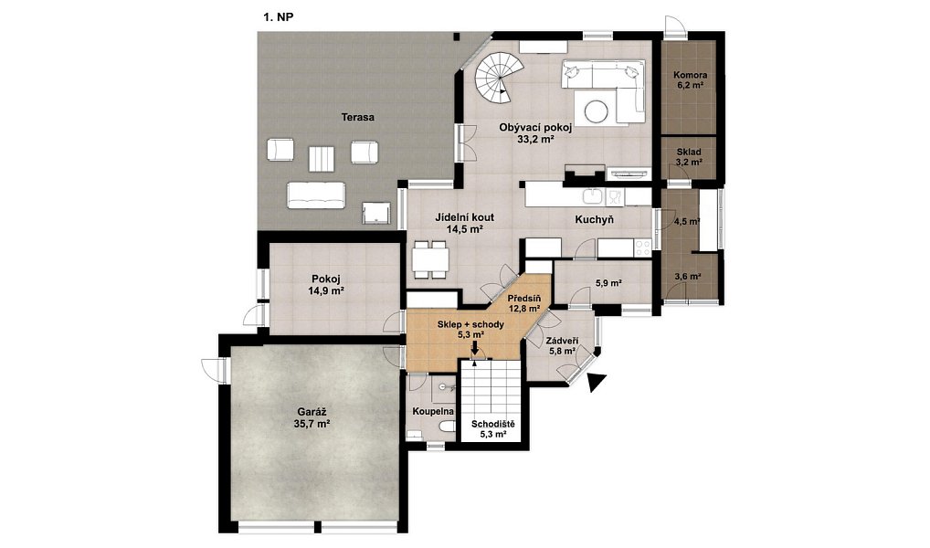 Prodej domu 290 m² s pozemkem 709 m², Horoměřice – náhled fotky 13