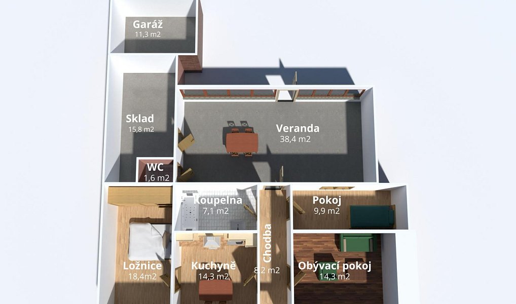 Prodej domu 128 m² s pozemkem 344 m², Holice – náhled fotky 20