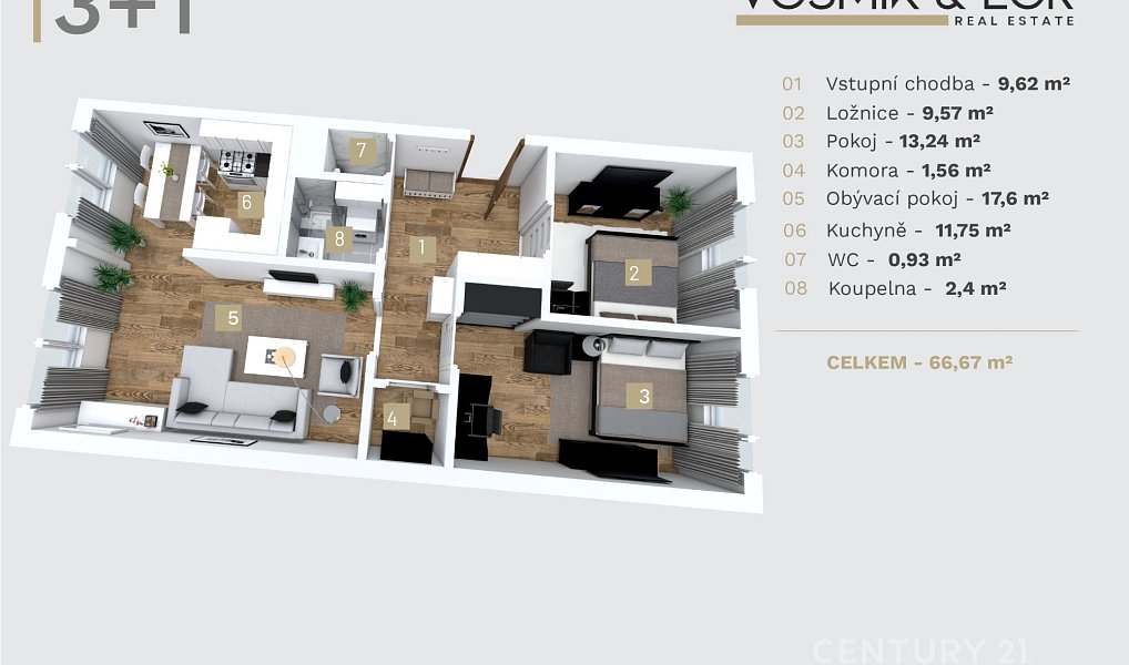 Prodej bytu 3+1 72 m², Kladno – náhled fotky 22