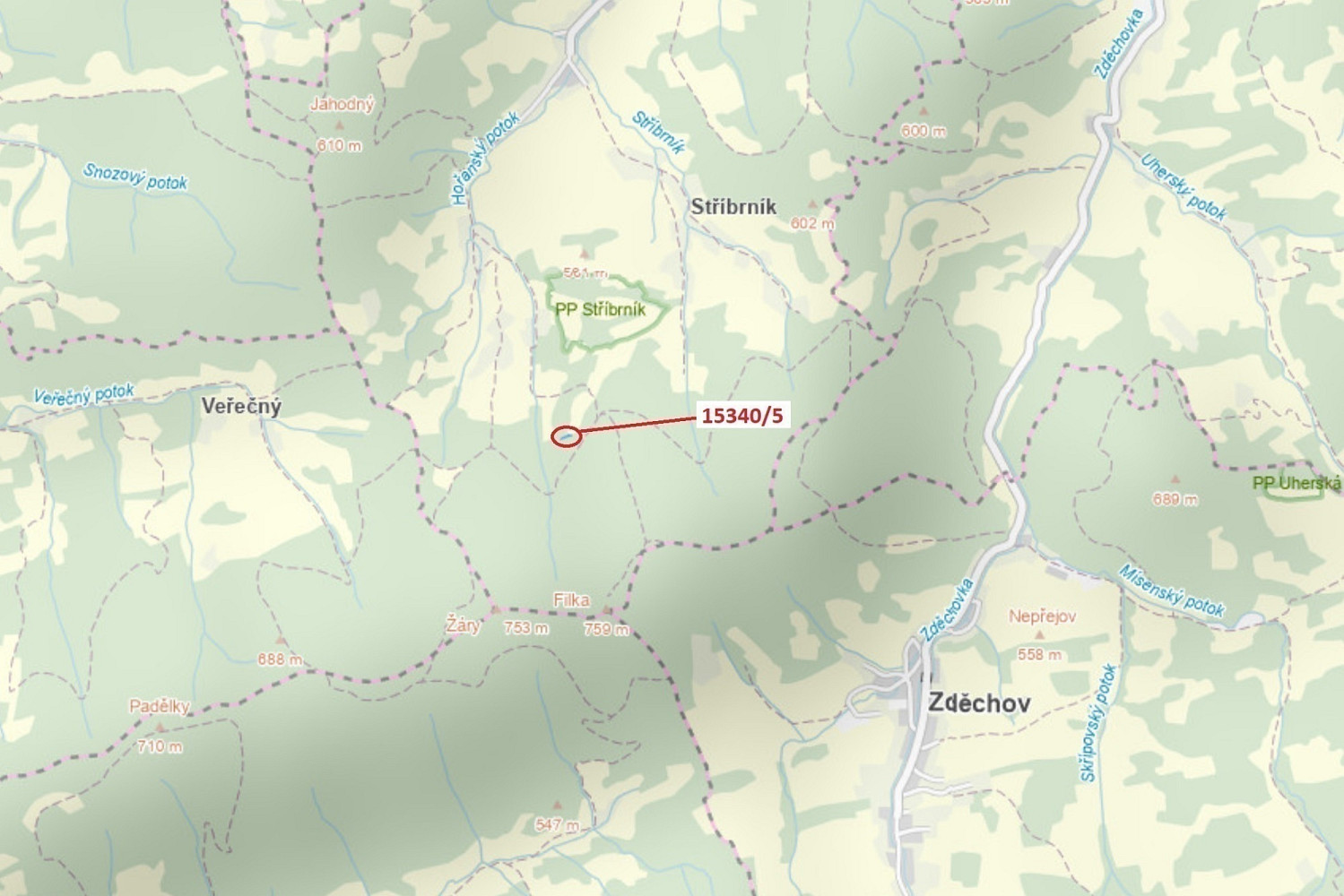 Dražba lesa 312 m²