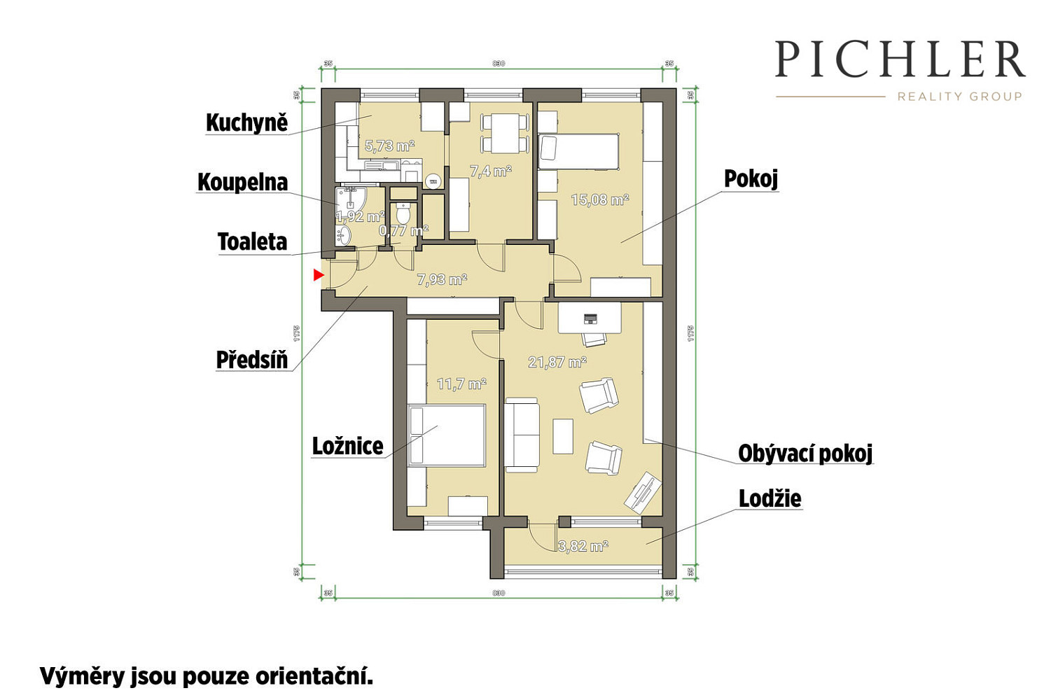 Prodej bytu 3+1 73 m² – fotografie 2