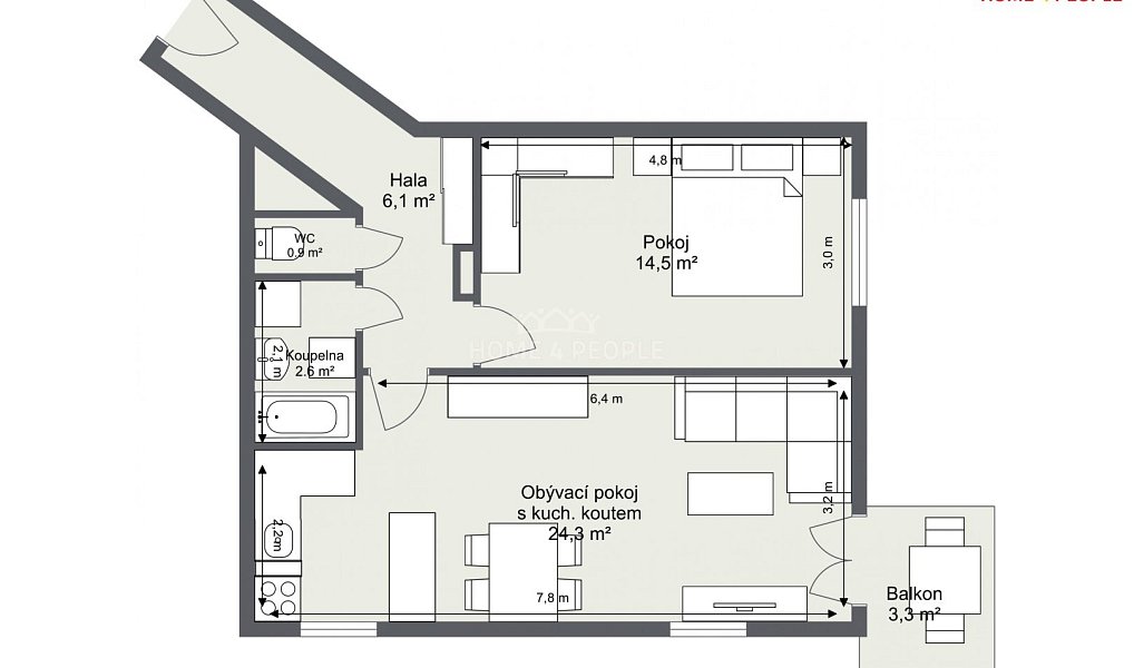 Prodej bytu 2+kk 48 m², Praha – náhled fotky 7
