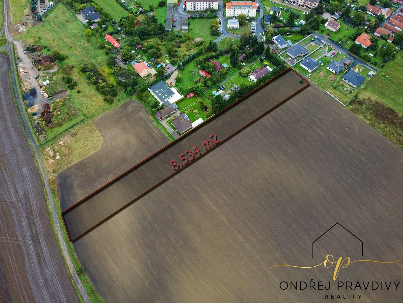 Prodej pole 8 534 m² – pohled 2