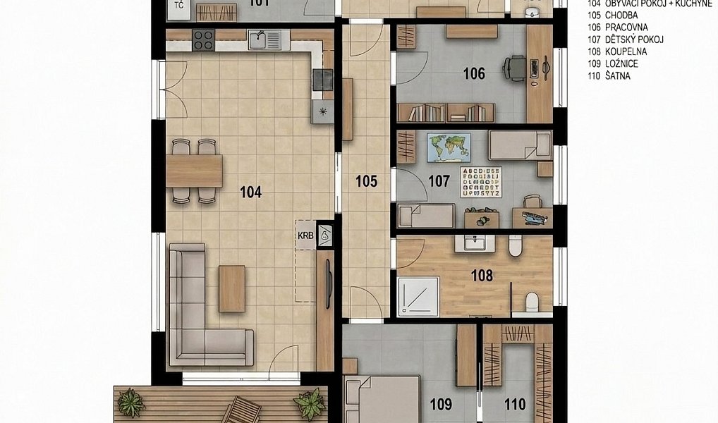 Prodej domu 125 m² s pozemkem 861 m², Jesenice – náhled fotky 13