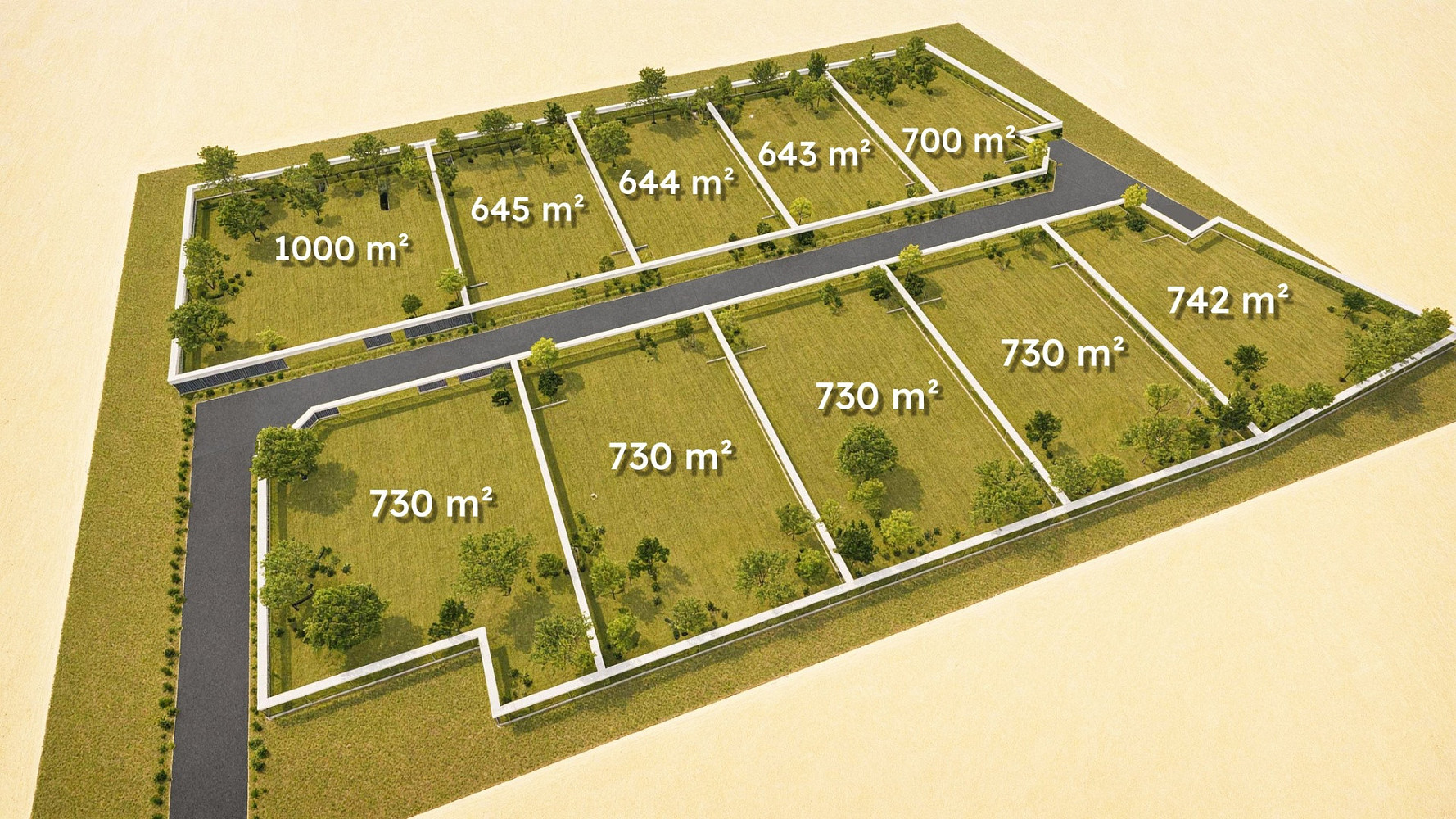 Prodej stavebního pozemku 643 m² – fotografie 3