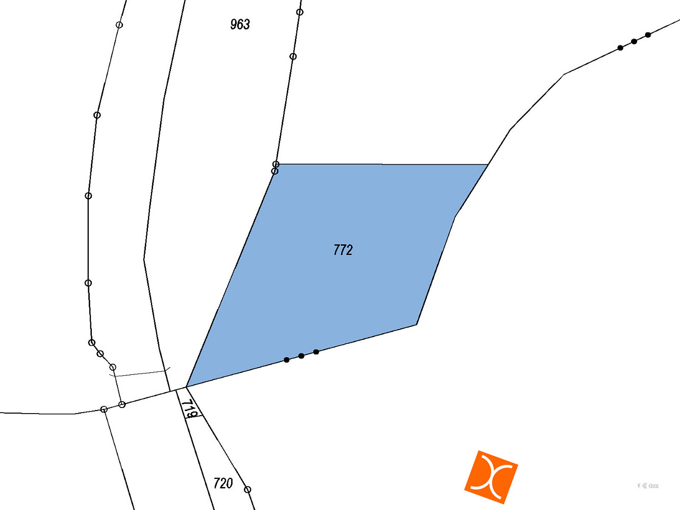 Prodej pole 1 043 m² – fotografie 2