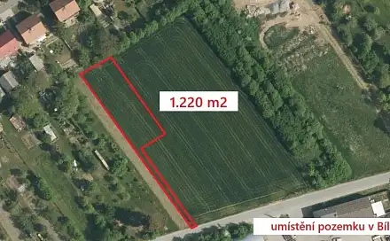 Prodej stavebního pozemku 1 220 m², Kroměříž - Bílany
