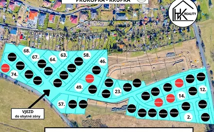 Prodej stavebního pozemku 843 m², Krupka, okres Teplice