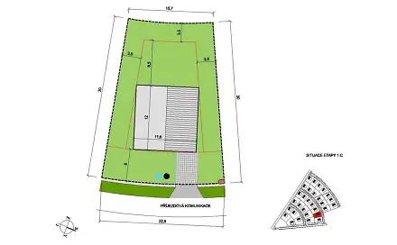 Prodej stavebního pozemku 818 m², Choťánky, okres Nymburk