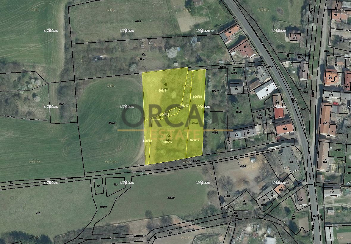 Prodej stavebního pozemku 629 m², Hoštka