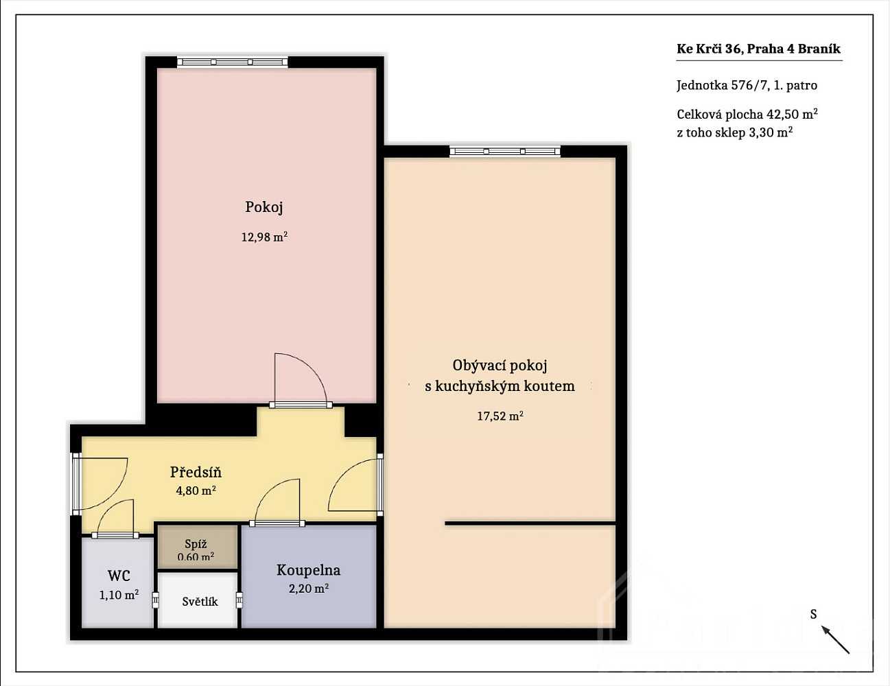 Prodej bytu 2+kk 43 m²