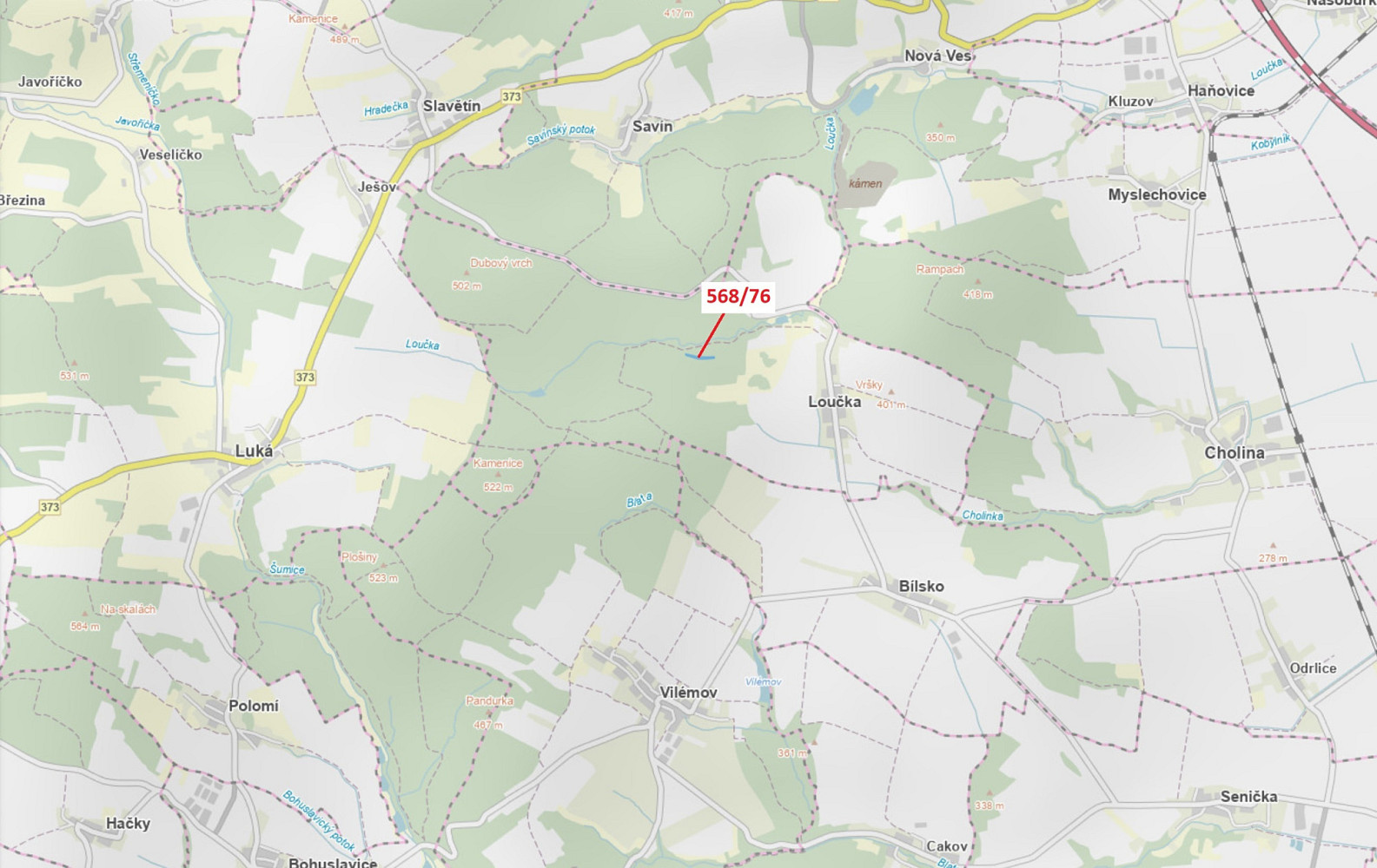 Dražba lesa 3 720 m²