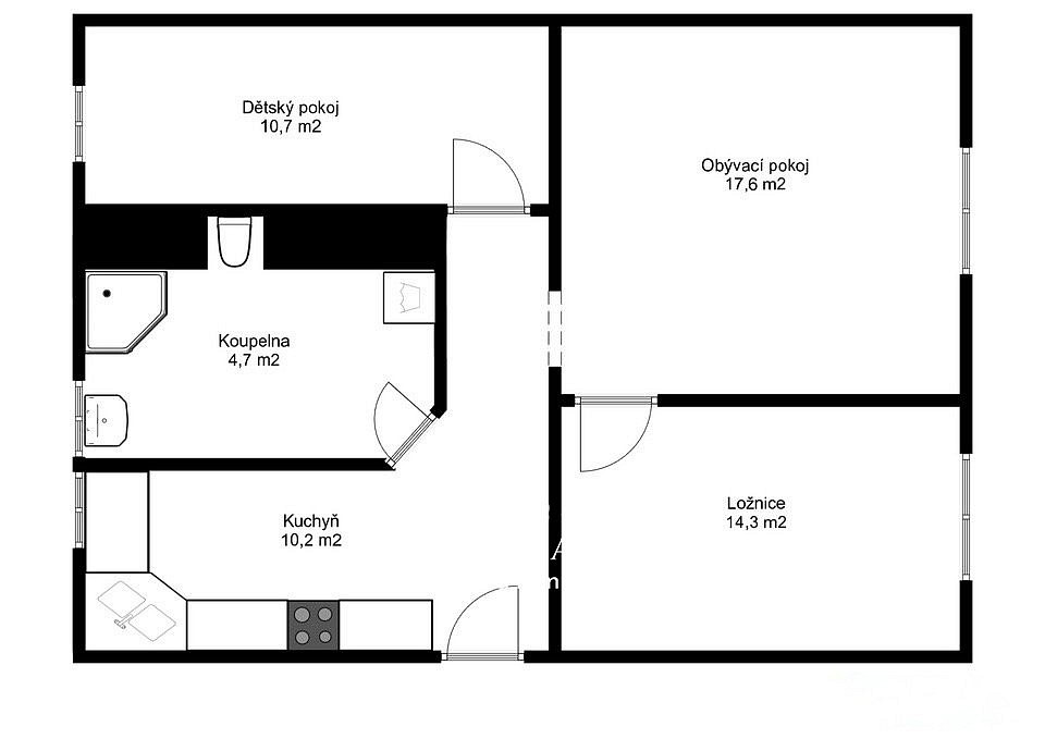 Prodej bytu 3+1 58 m² — photo 2