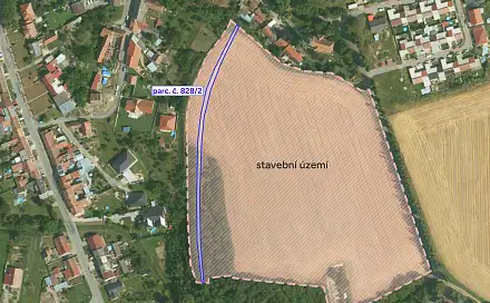 Prodej stavebního pozemku 762 m², Křižanovice, okres Vyškov