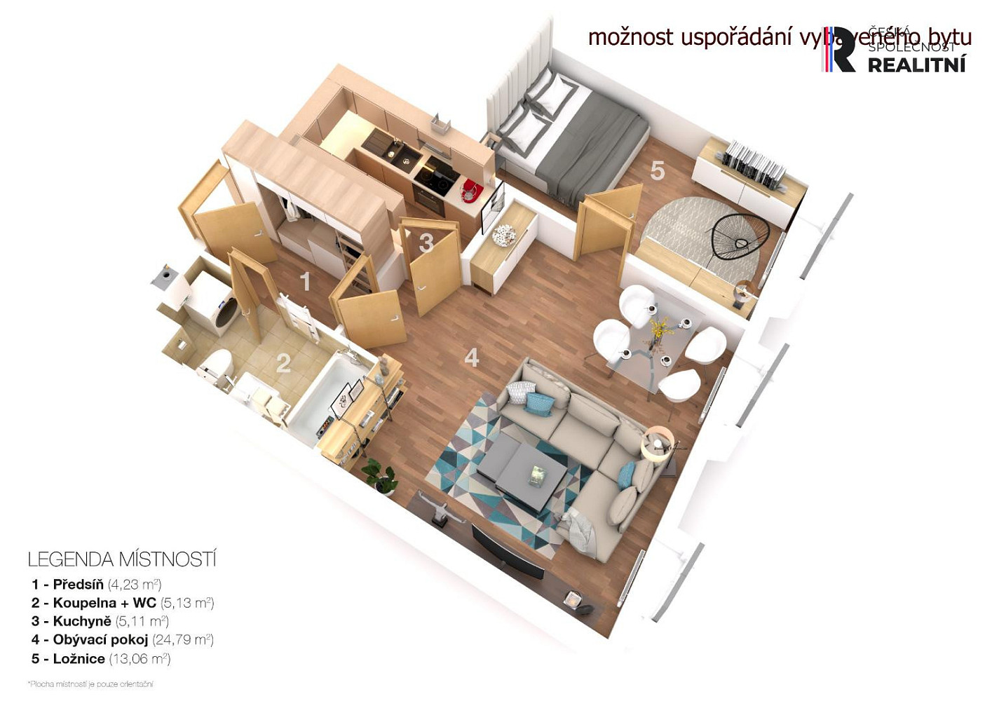 Pronájem bytu 2+kk 53 m² — photo 3