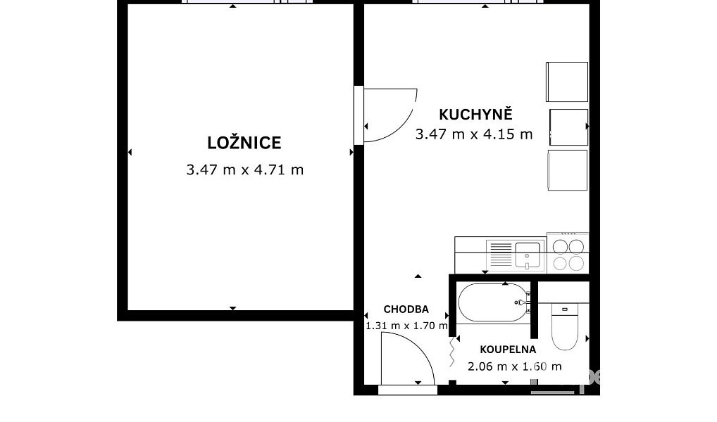 Prodej bytu 1+1 35 m², Bílina – náhled fotky 4