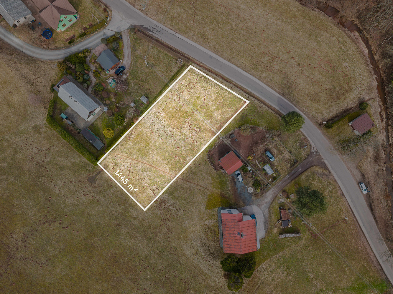 Prodej stavebního pozemku 1 445 m², Dolní Kalná