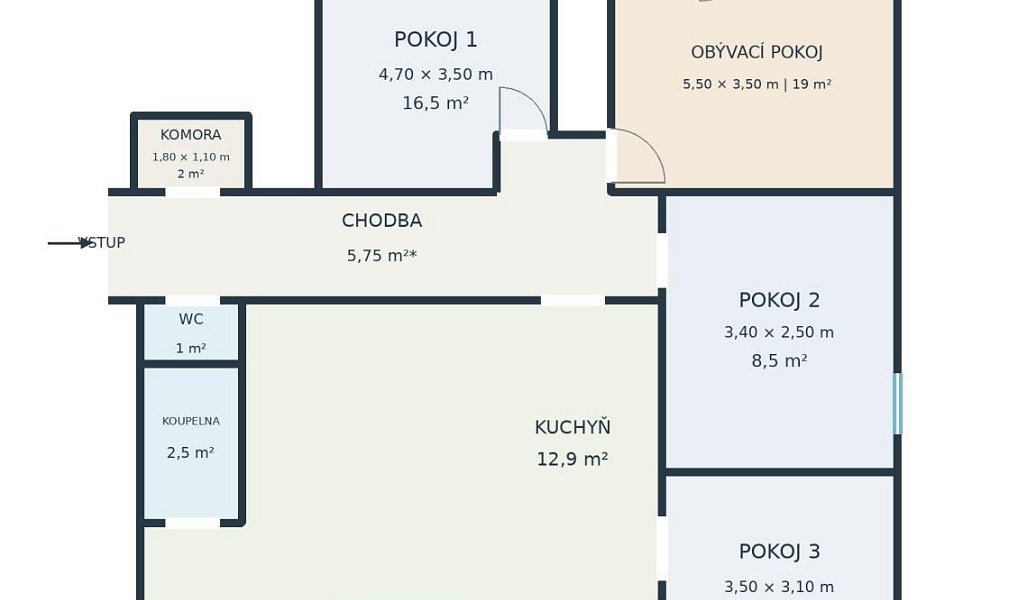 Prodej bytu 4+1 79 m², Litvínov – náhled fotky 2