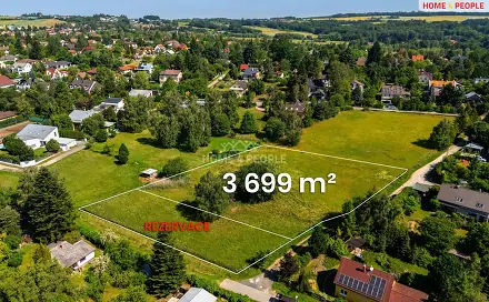Prodej stavebního pozemku 3 699 m², Na Vyhlídce, Kamenice - Nová Hospoda, okres Praha-východ