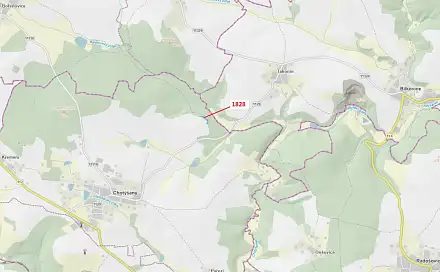 Dražba lesa 1 841 m², Chotýšany