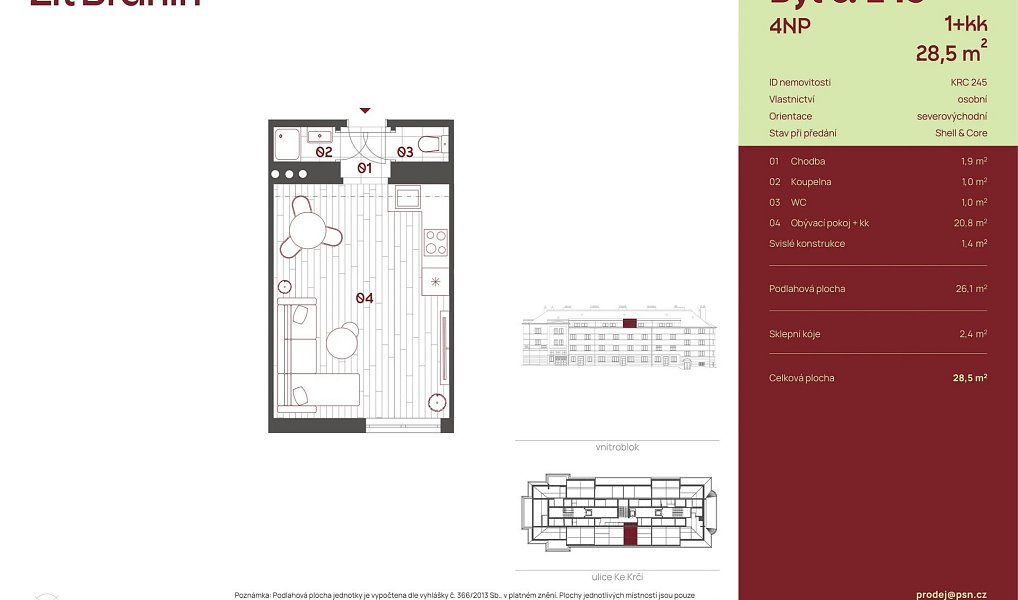 Prodej bytu 1+kk 25 m², Praha – náhled fotky 2