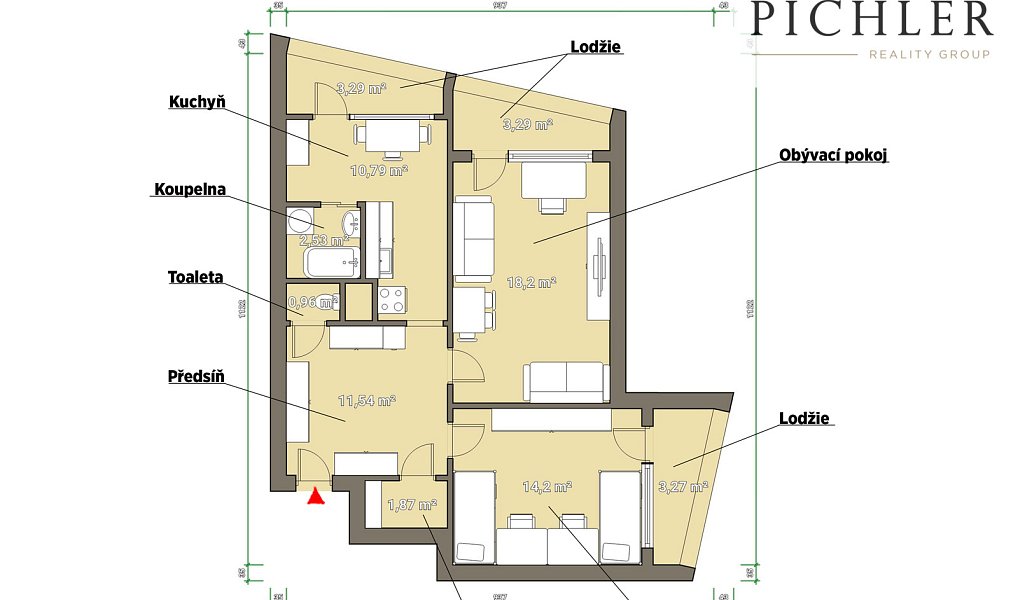 Prodej bytu 2+1 71 m², Plzeň – náhled fotky 3