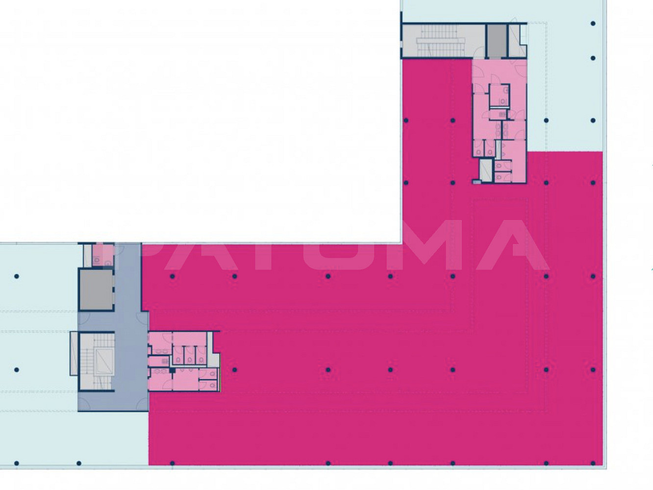 Pronájem kanceláře 1 055 m² – pohled 3