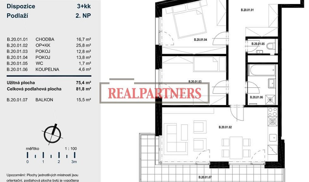 Prodej bytu 3+kk 75 m², Praha – náhled fotky 2