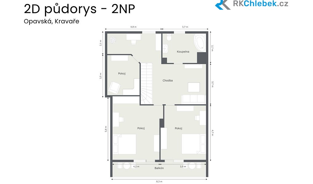 Prodej domu 268 m² s pozemkem 1 080 m², Kravaře – náhled fotky 35