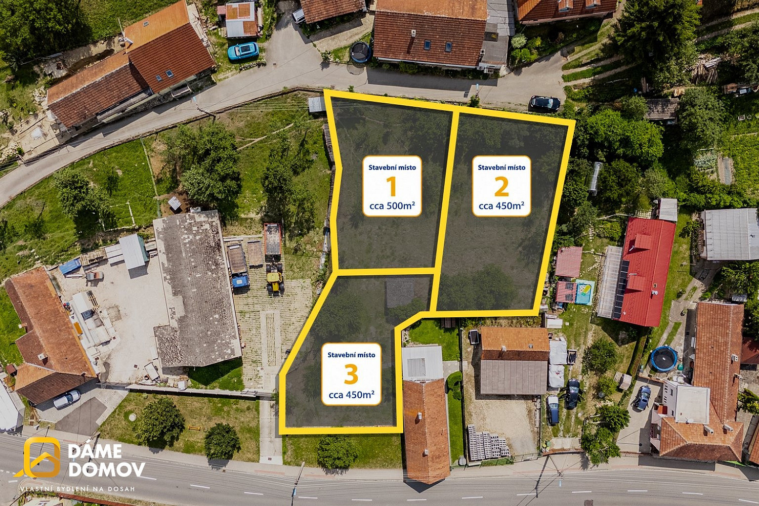 Prodej stavebního pozemku 1 376 m² – fotografie 2