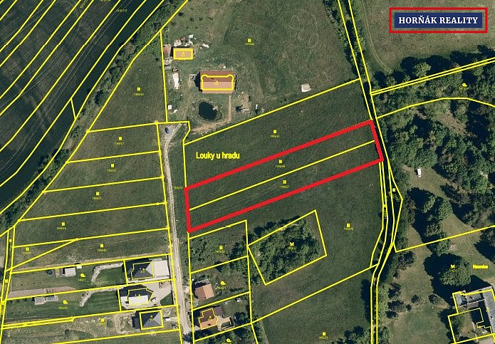 Prodej stavebního pozemku 4.059 m² - Nesovice u Bučovic – pohled 3