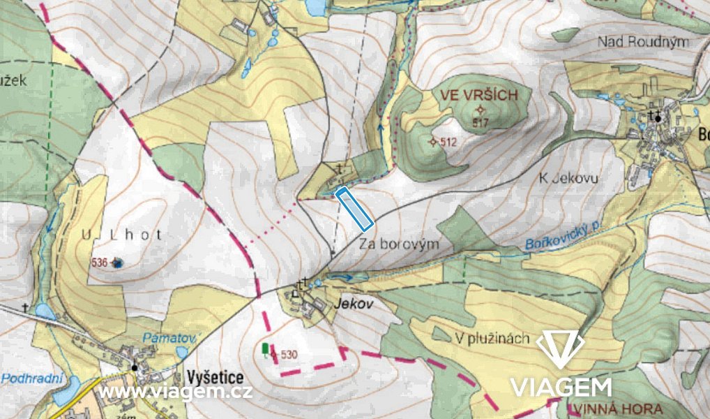 Prodej pole 1 709 m², Zvěstov – náhled fotky 3