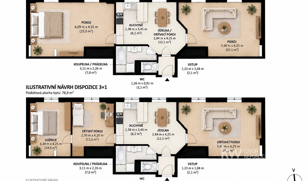 Prodej bytu 2+1, 77 m², Vinohrady - Praha 2, Praha