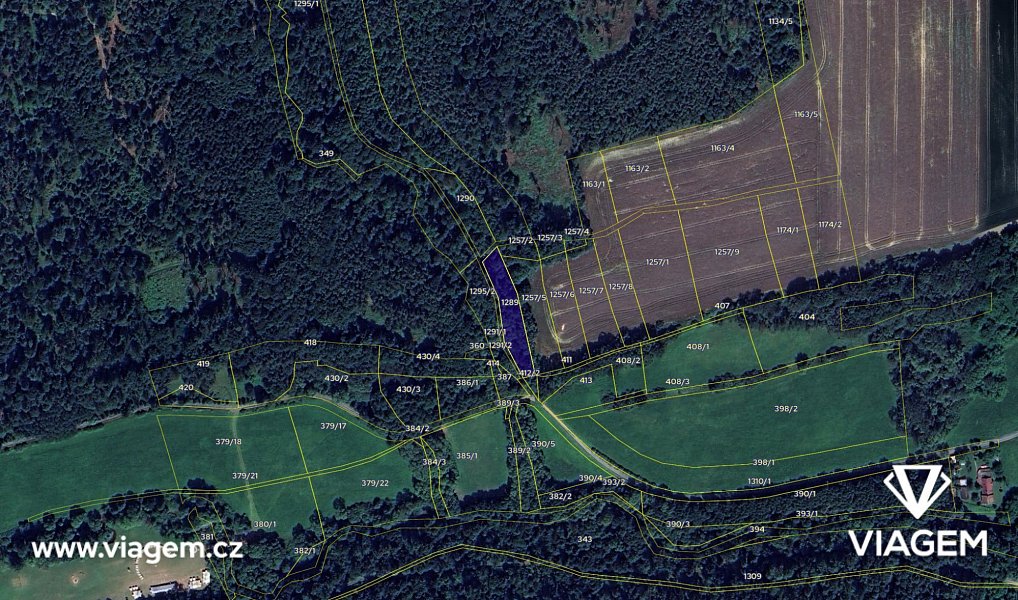 Prodej pole 1 221 m², Úvalno – náhled fotky 4
