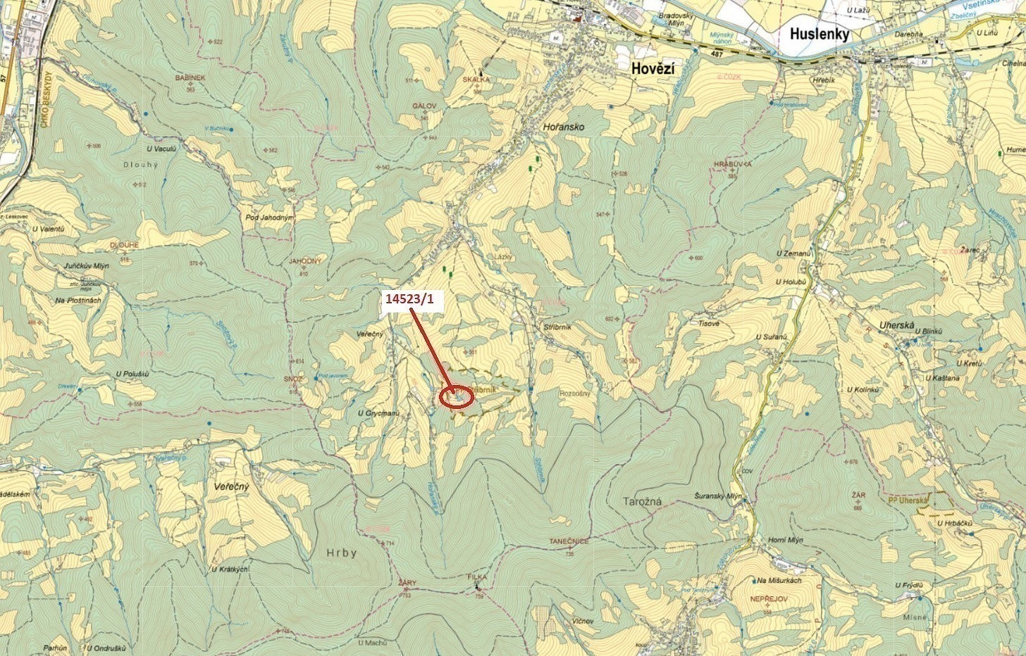 Dražba lesa 1 547 m²