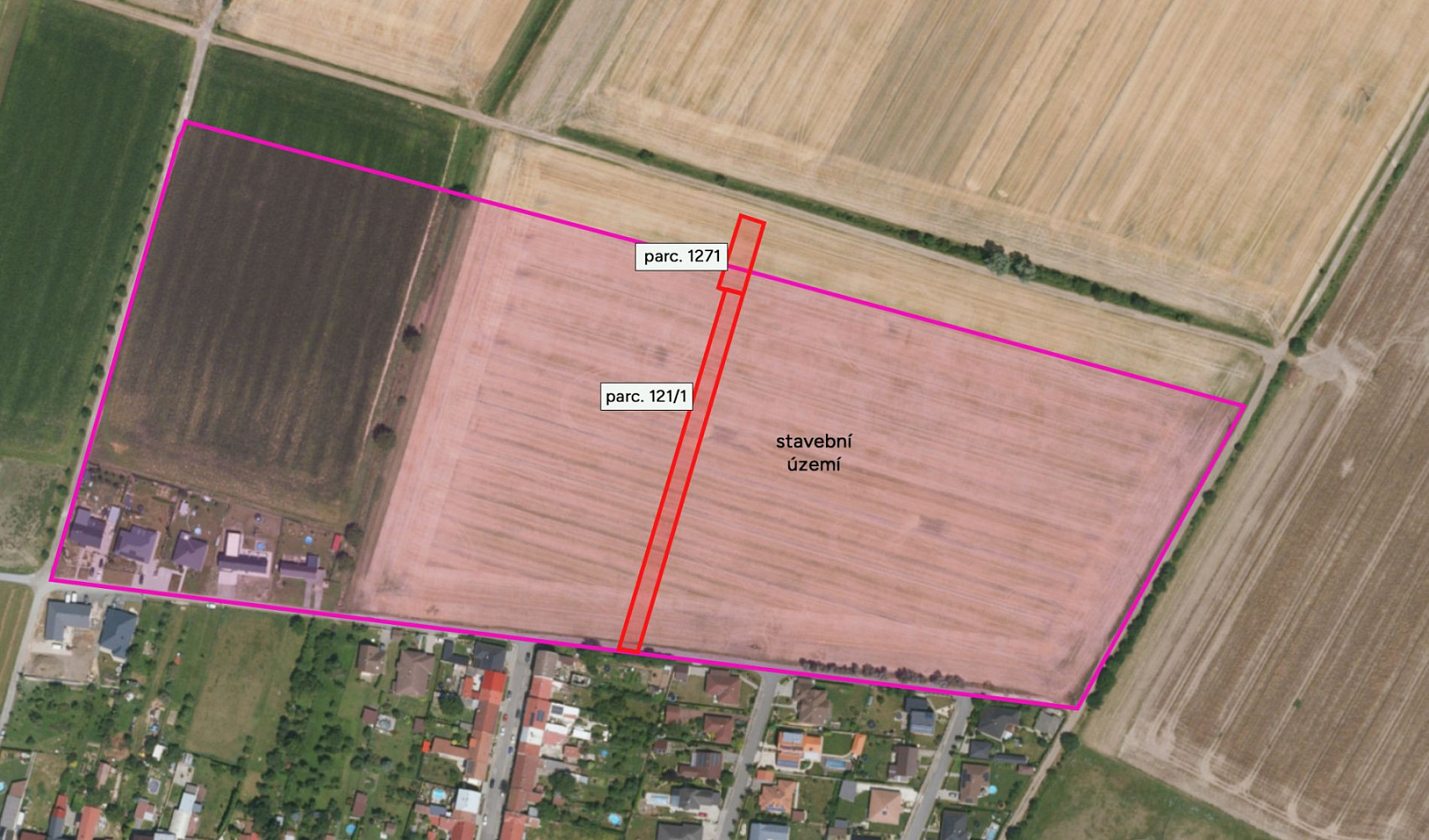 Prodej stavebního pozemku 1 521 m²