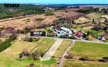 Prodej stavebního pozemku 2 078 m², Benešov, okres Blansko