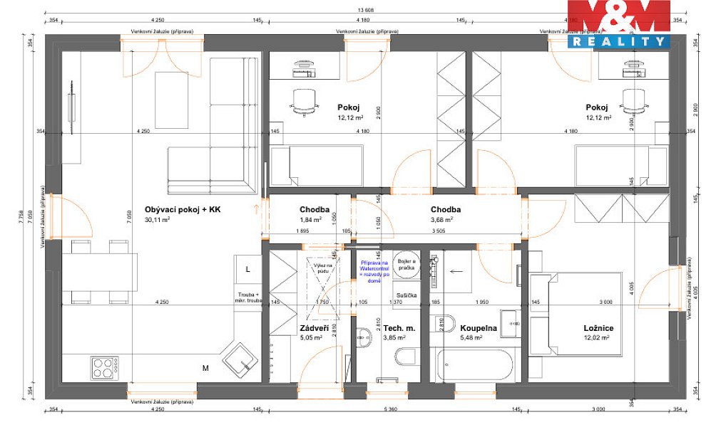 Prodej domu 87 m² s pozemkem 493 m², Krušovice – náhled fotky 3