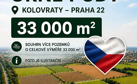 Prodej pole 33 234 m², Praha 10 - Kolovraty