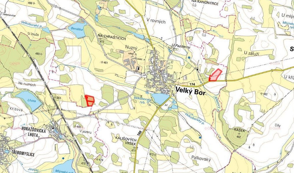 Prodej pole 34 439 m², Velký Bor – náhled fotky 3