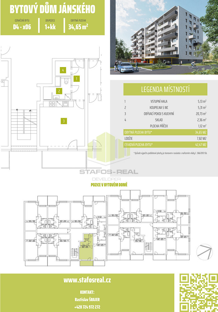 Pronájem bytu 1+kk 35 m² – fotografie 2