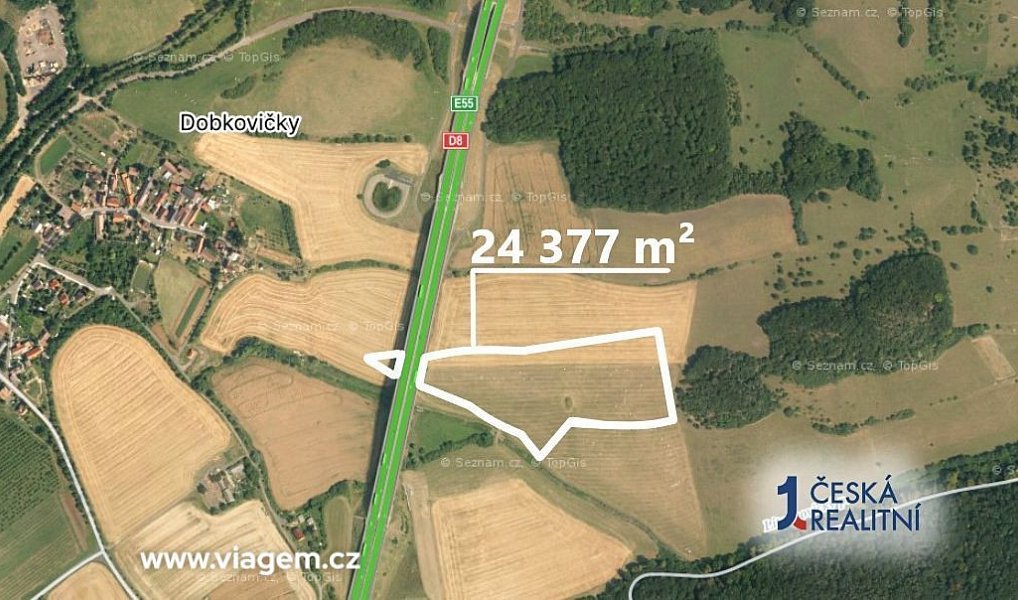 Prodej pole 6 771 m², Velemín – náhled fotky 2