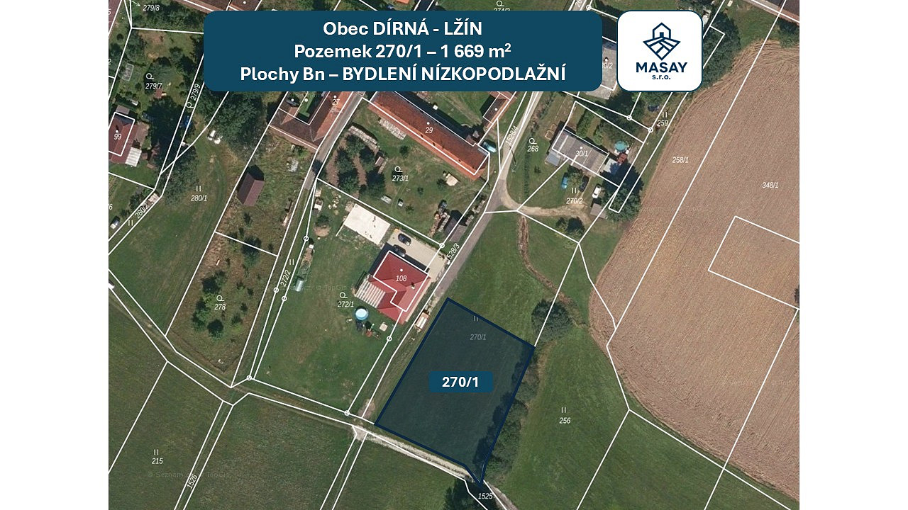Prodej stavebního pozemku 1 669 m²