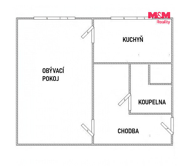Pronájem bytu 1+kk 38 m² - Widok 6