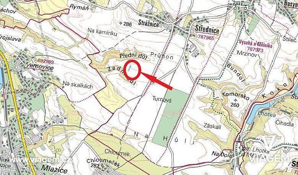 Prodej pole 3 087 m², Vysoká – náhled fotky 3