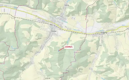 Dražba louky 1 868 m², Hovězí